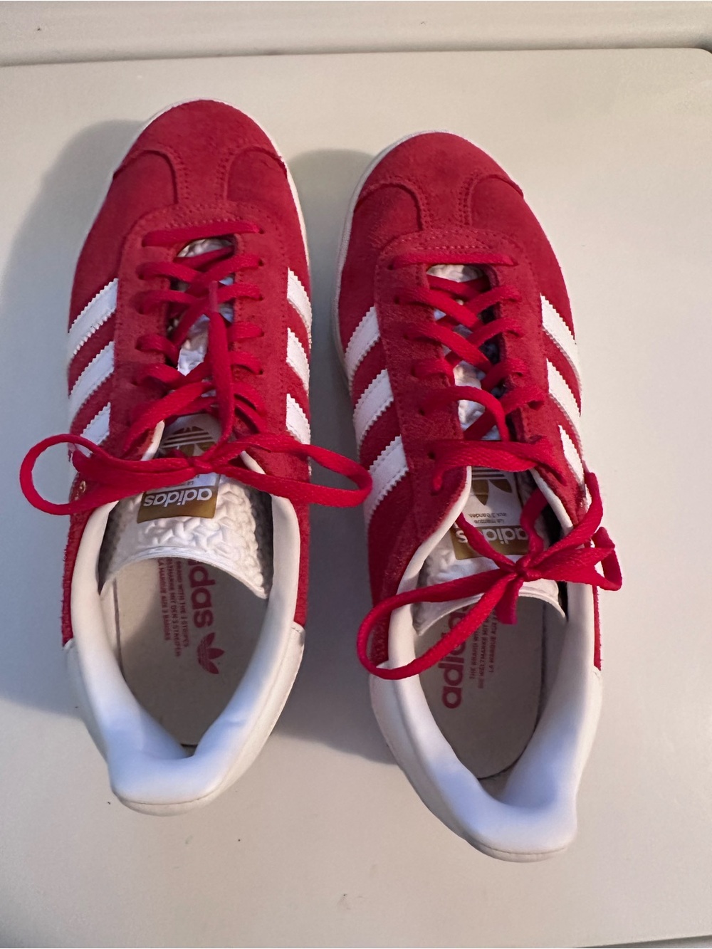 adidas platform Gazelle Women's Red Suede Sneakers